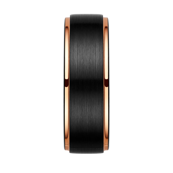 Mens Black Tungsten Classic Wedding Band Ring 8mm